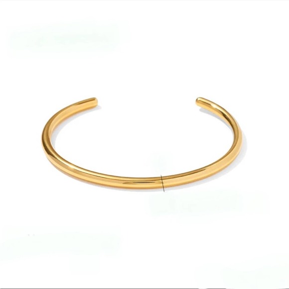 Jewelry New 18k Yellow Gold Plated Bangle Cuff Bracelet Jewelry B27a Poshmark